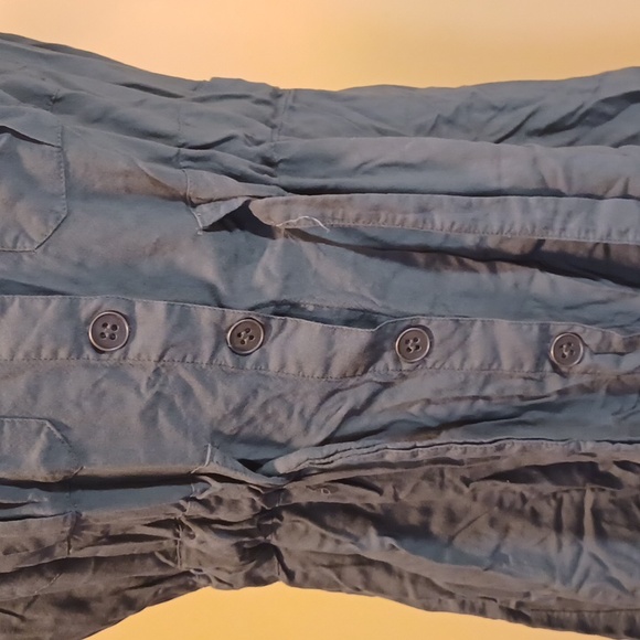 EUC Derek❤️Heart Button Up Short Sleeved Dress w/ Drawstring Waist - Picture 3 of 9